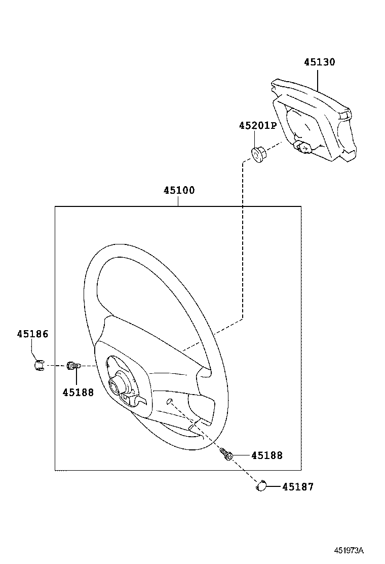 45100-26330-E2 WHEEL ASSY, STEERING product image