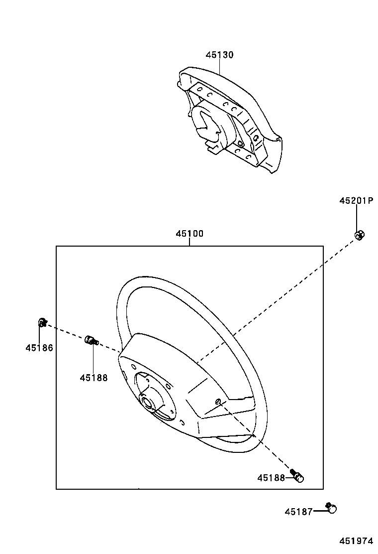 45100-26330-E2 WHEEL ASSY, STEERING product image