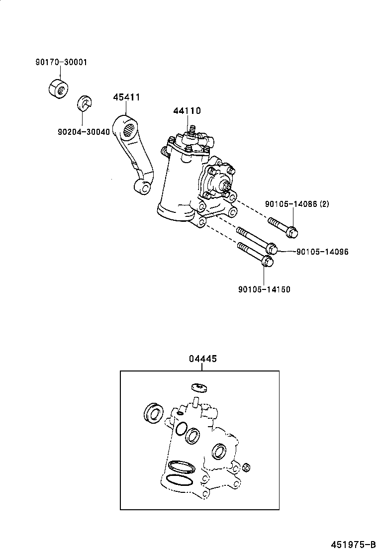 44250-25010 GEAR ASSY, POWER STEERING(FOR RACK & PINION) product image