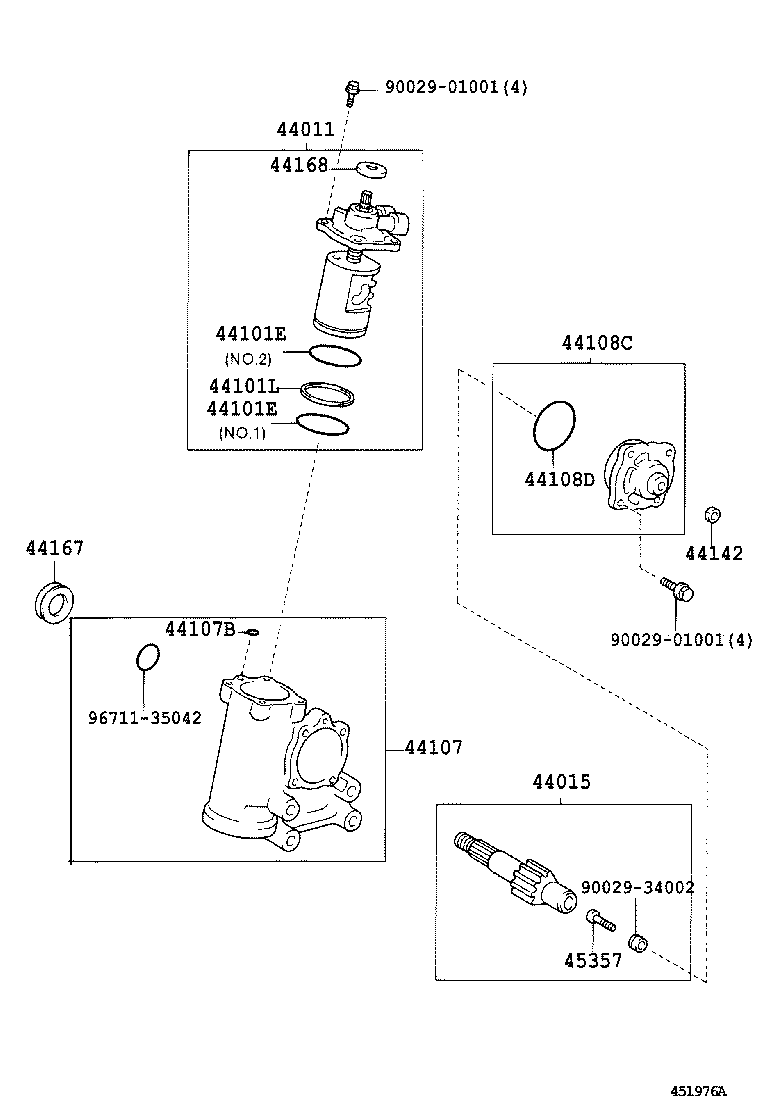 44250-25010 GEAR ASSY, POWER STEERING(FOR RACK & PINION) product image
