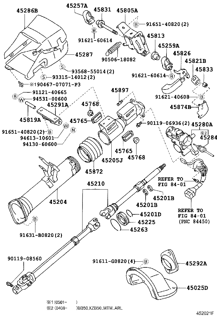 45307-36220 BRACKET, STEERING COLUMN, UPPER product image