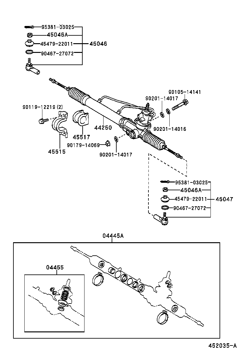 44203-0B020 HOUSING SUB-ASSY, POWER STEERING RACK product image