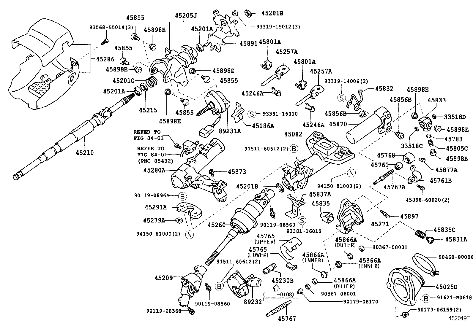 45210-30171 SHAFT ASSY, STEERING MAIN product image