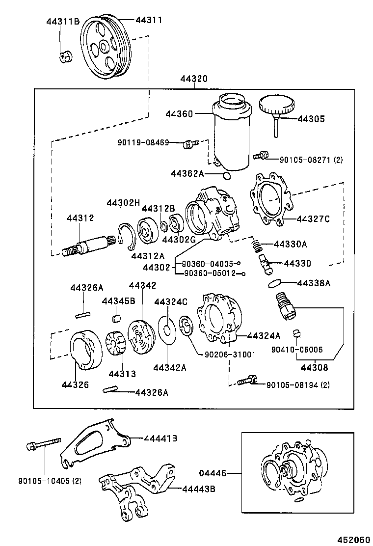 40140-30610 PUMP ASSY,VANE REBUILT product image