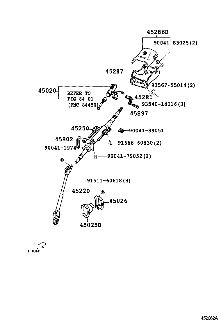 45254-87404 COVER SUB-ASSY, STEERING COLUMN HOLE, NO.1 product image
