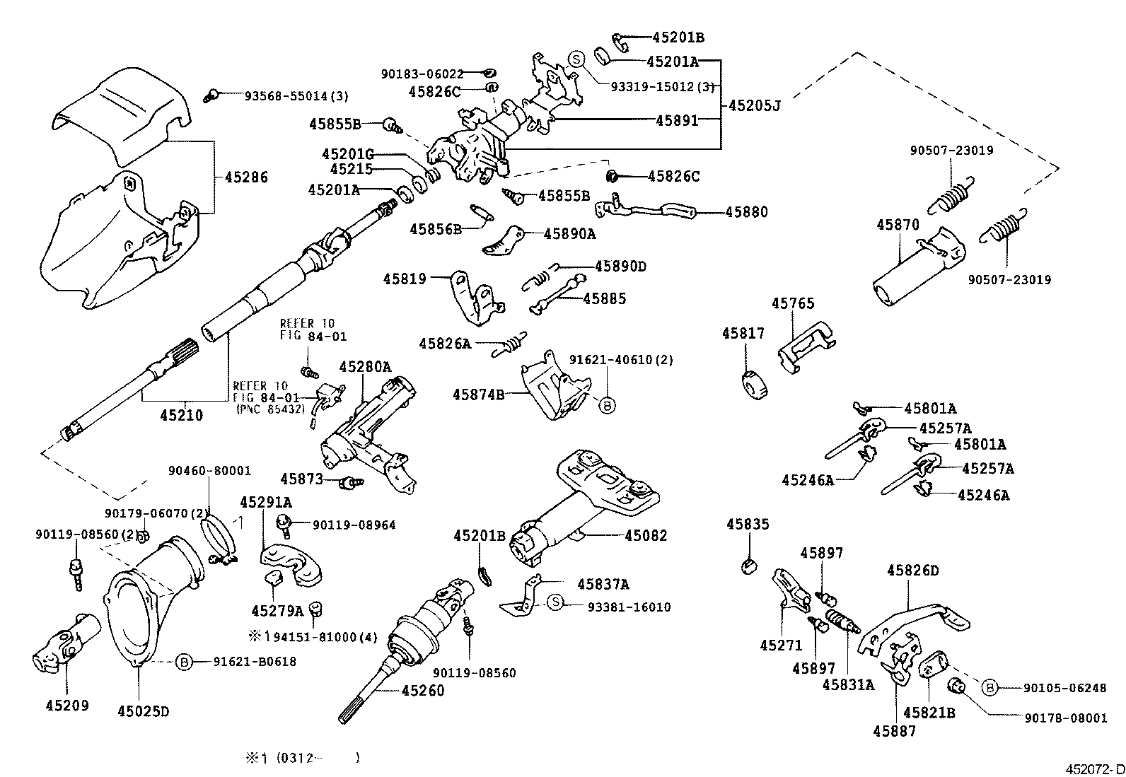 45260-30140 SHAFT ASSY, STEERING INTERMEDIATE, NO.2 product image