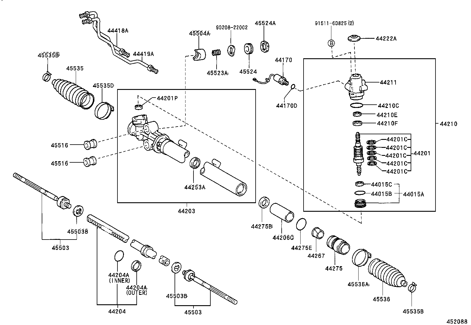 44170-22100 VALVE ASSY, SOLENOID(FOR POWER STEERING) product image