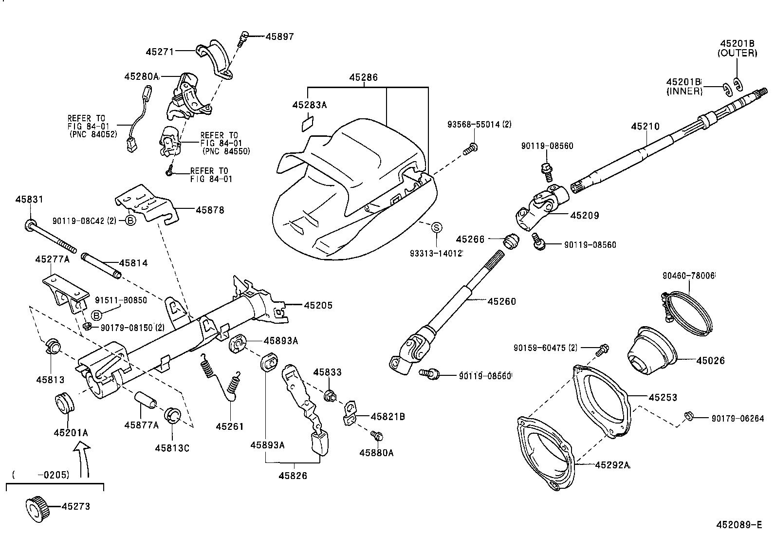 45286-17903-C0 COVER, STEERING COLUMN product image