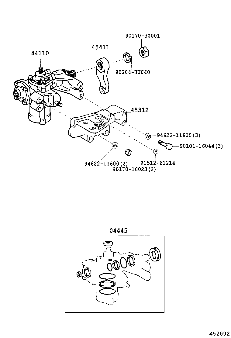 44110-37172 GEAR ASSY, POWER STEERING product image