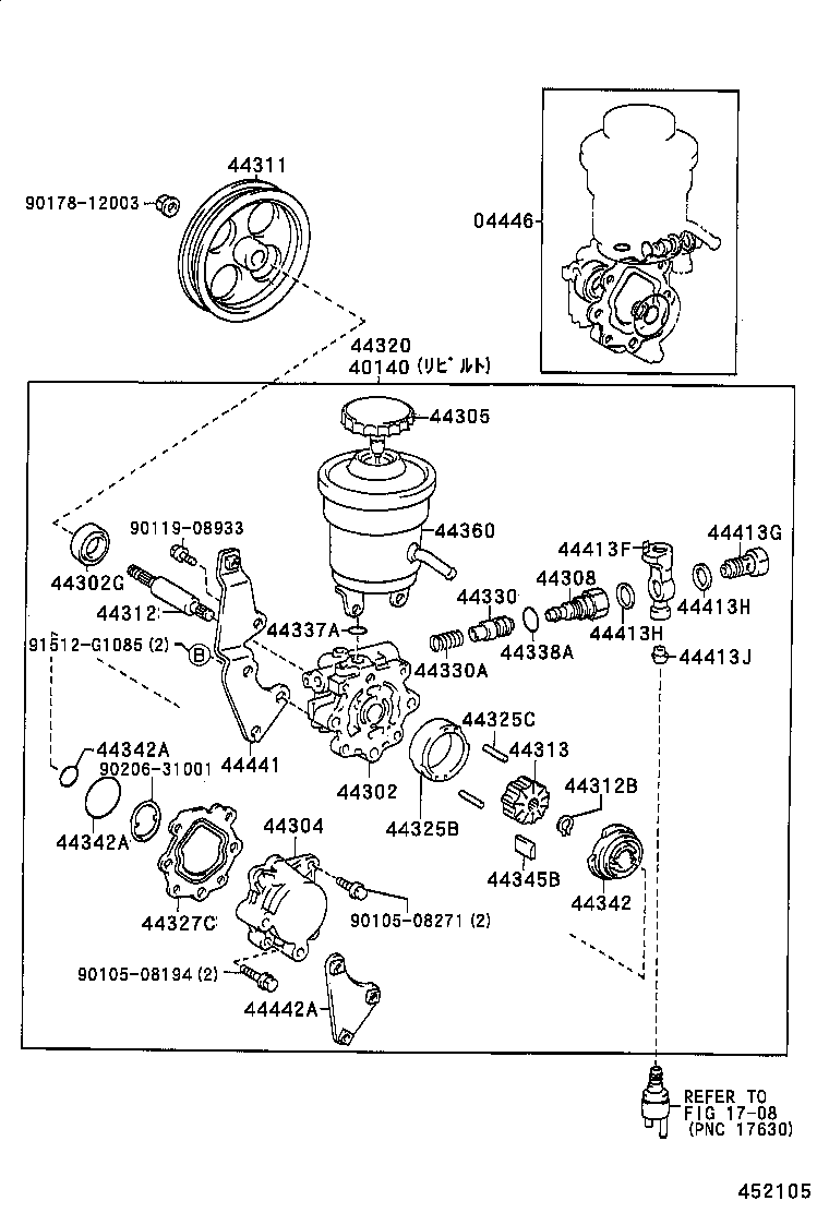 40140-12221 PUMP ASSY,VANE REBUILT product image