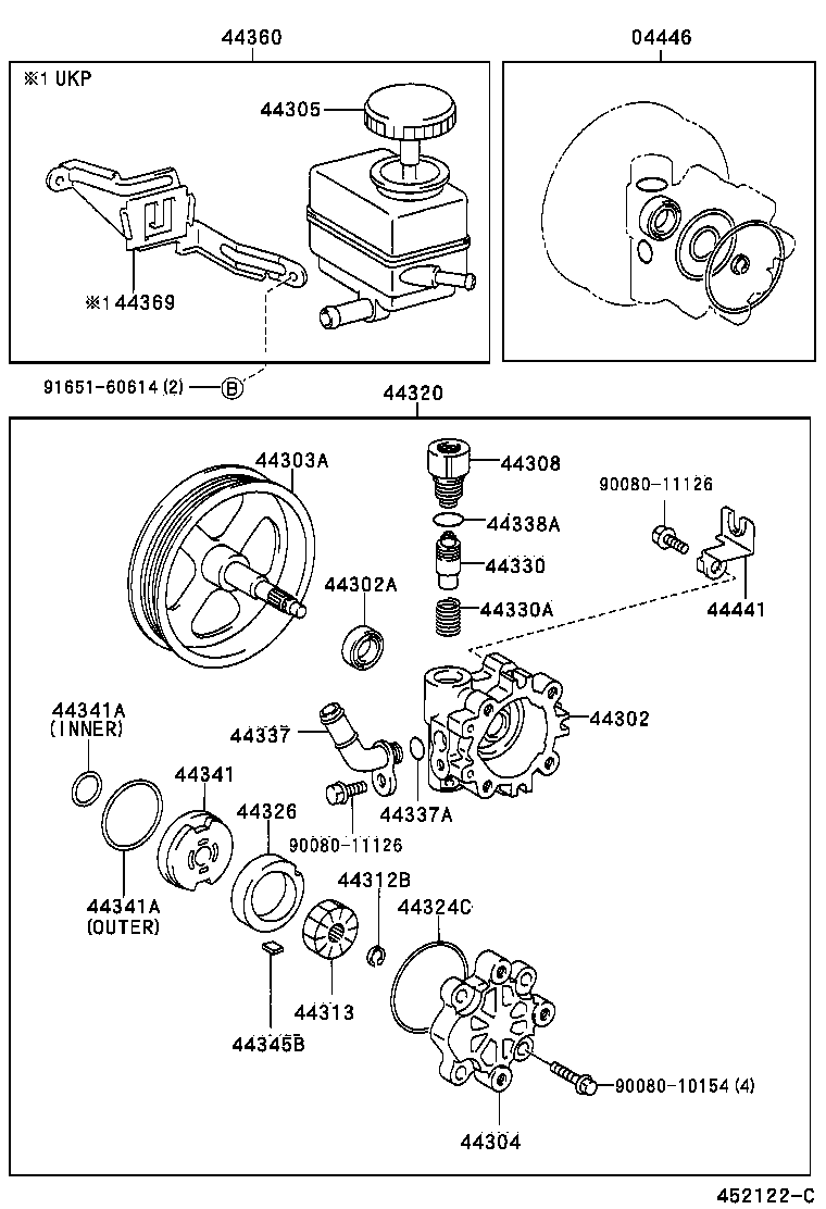 44369-02030 BRACKET, OIL RESERVOIR, NO.1 product image
