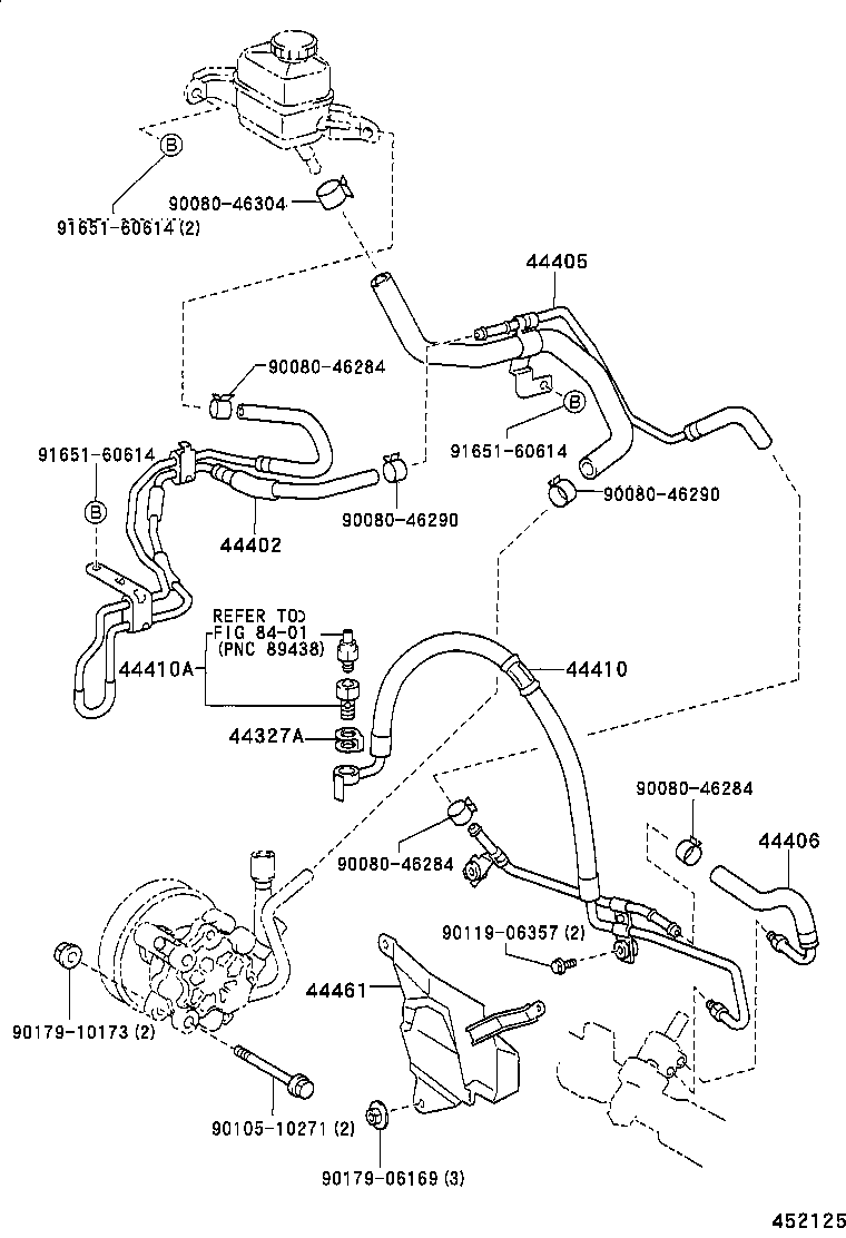 44348-02020 HOSE, OIL RESERVOIR TO PUMP, NO.1 product image