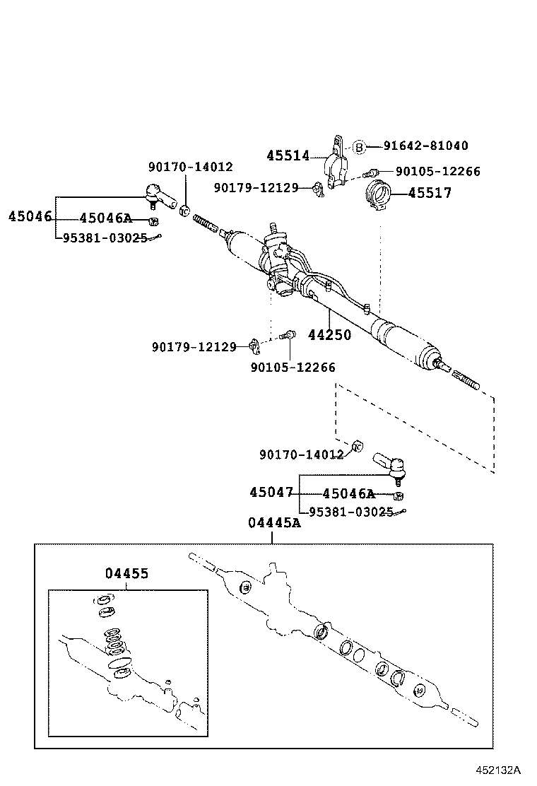 44250-42010 GEAR ASSY, POWER STEERING(FOR RACK & PINION) product image