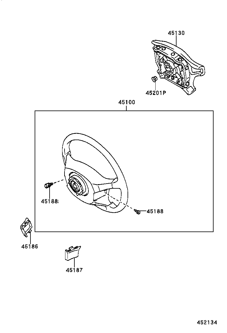 45130-42010-C0 BUTTON ASSY, HORN product image