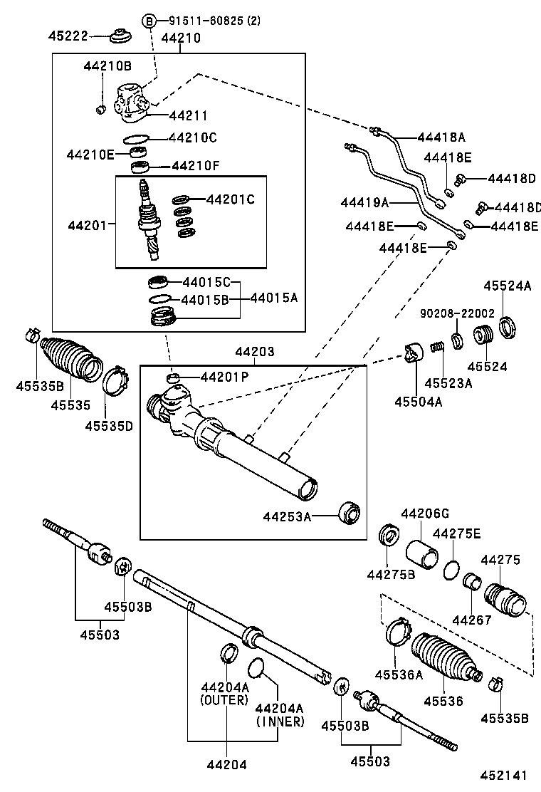 44201-30180 VALVE SUB-ASSY, POWER STEERING CONTROL product image
