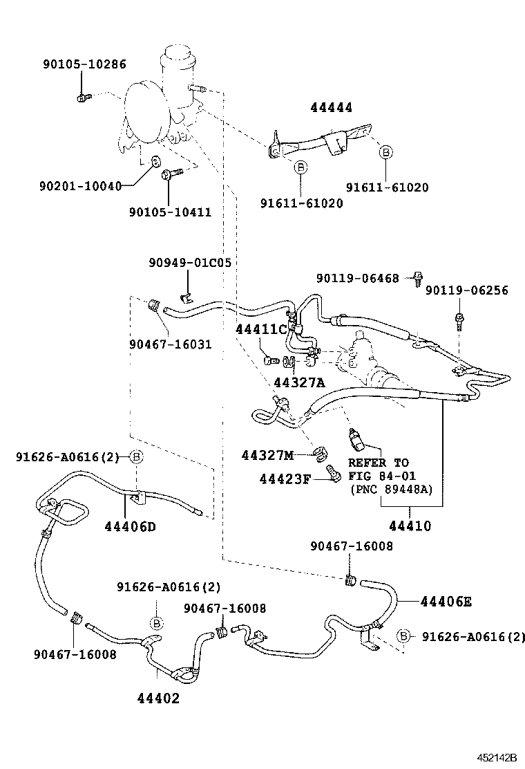 44444-51020 STAY, PUMP, REAR product image
