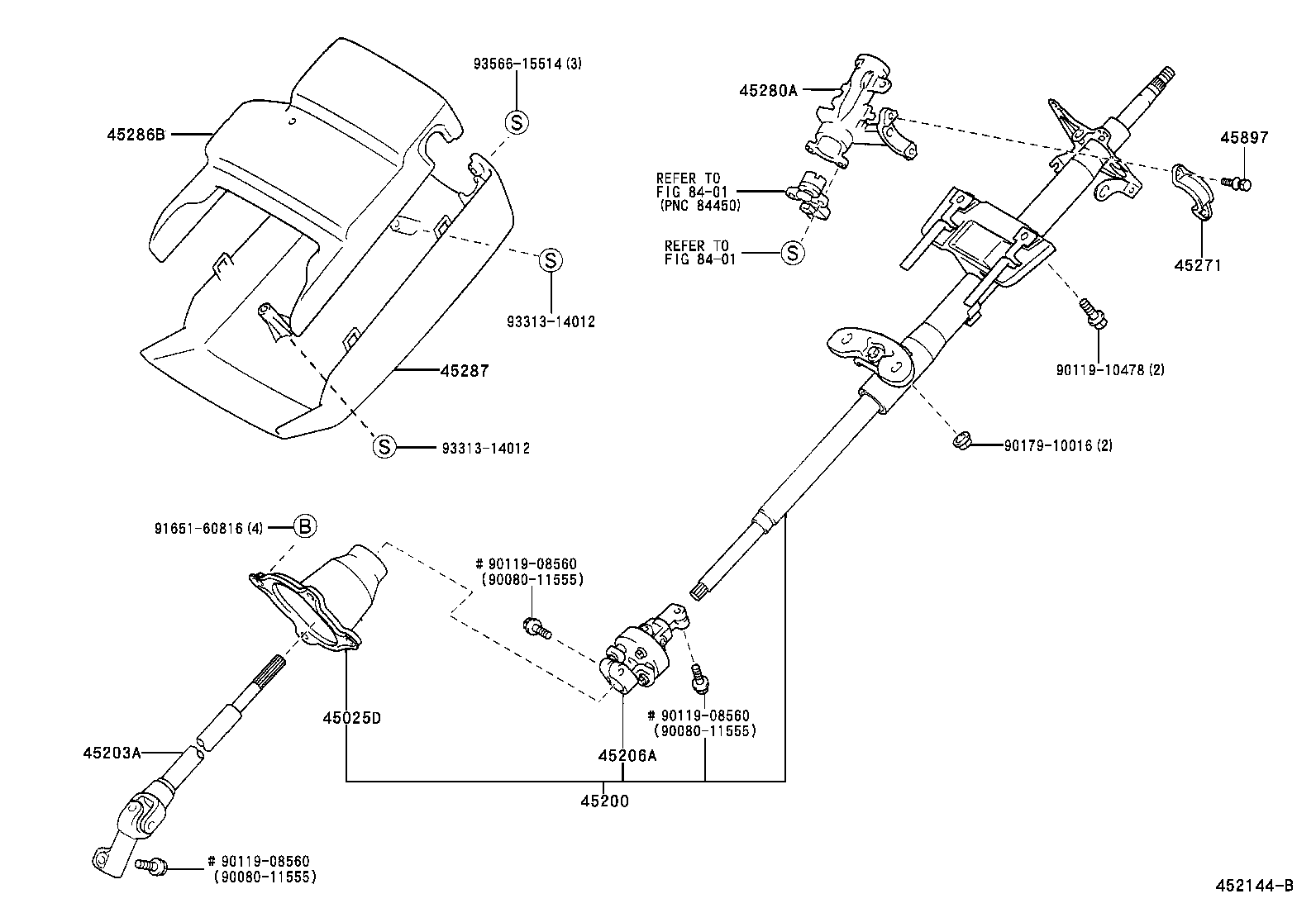 45025-0B021 COVER SUB-ASSY, STEERING COLUMN HOLE, NO.1 product image