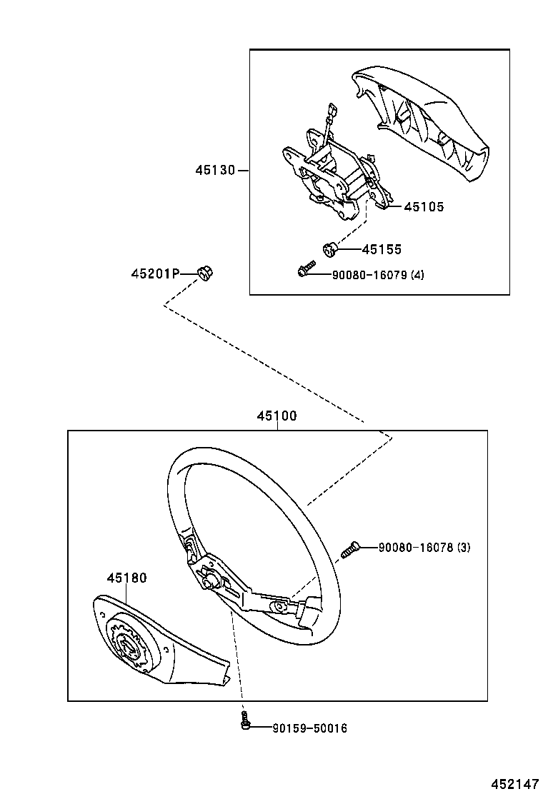45105-0B040 PLATE SUB-ASSY, HORN BUTTON CONTACT, NO.1 product image