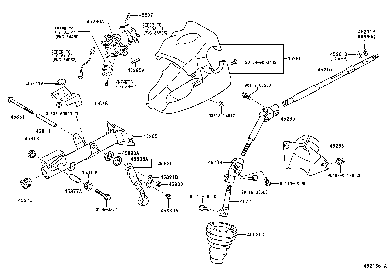 45286-52906-C0 COVER, STEERING COLUMN product image