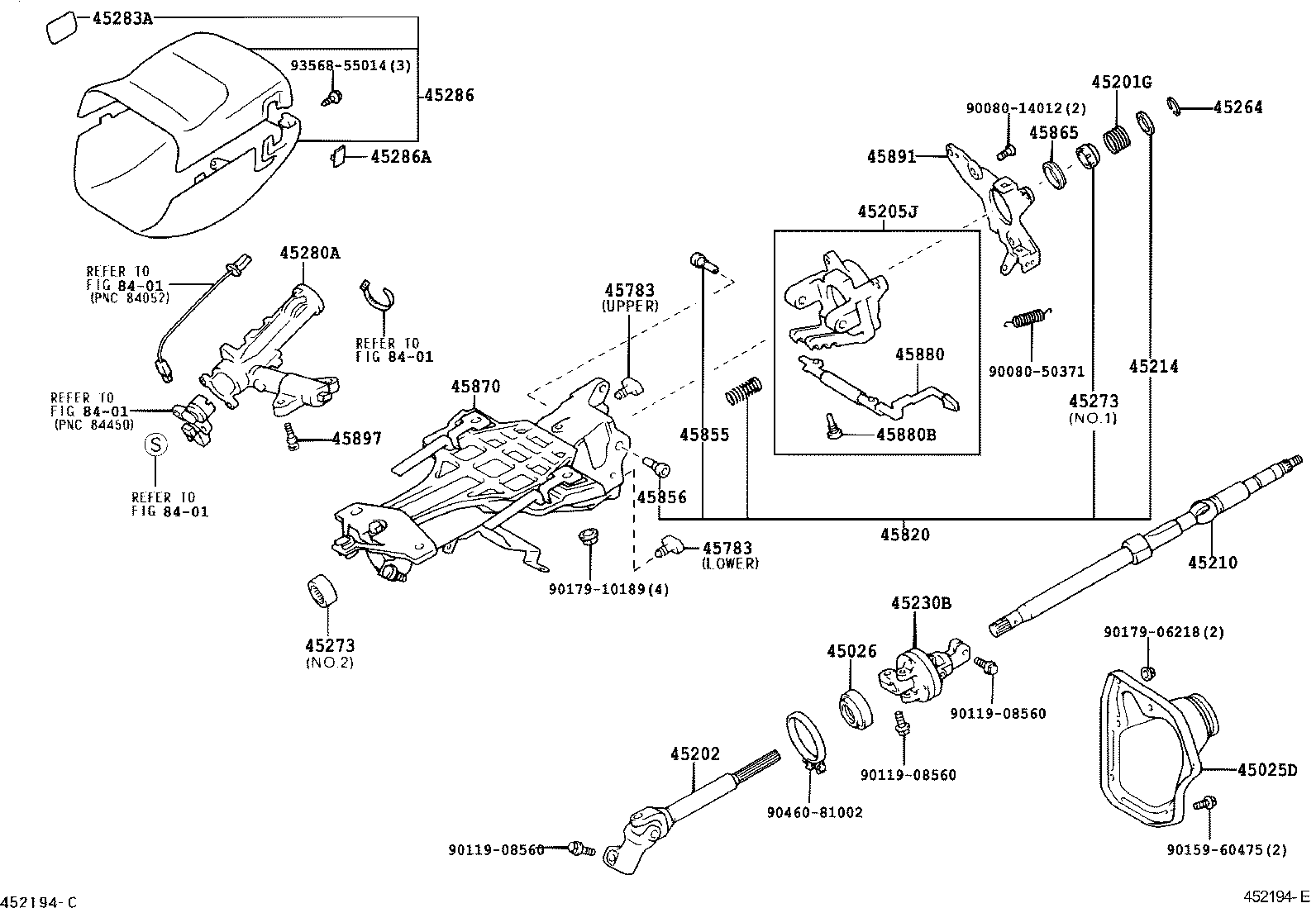 45025-07030 COVER SUB-ASSY, STEERING COLUMN HOLE, NO.1 product image