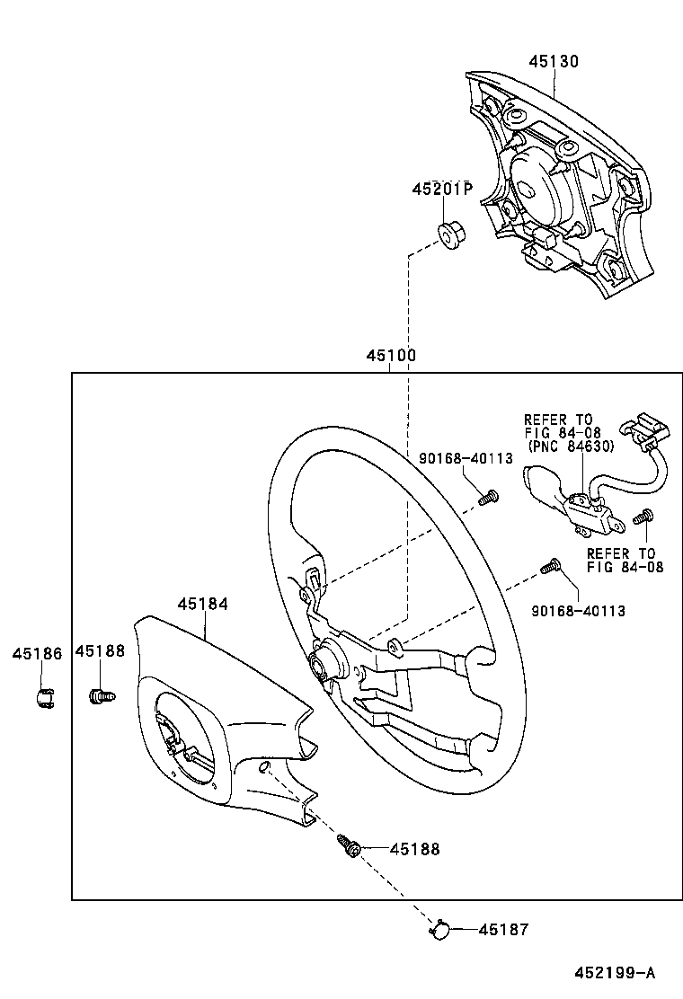 45100-28360-B1 WHEEL ASSY, STEERING product image