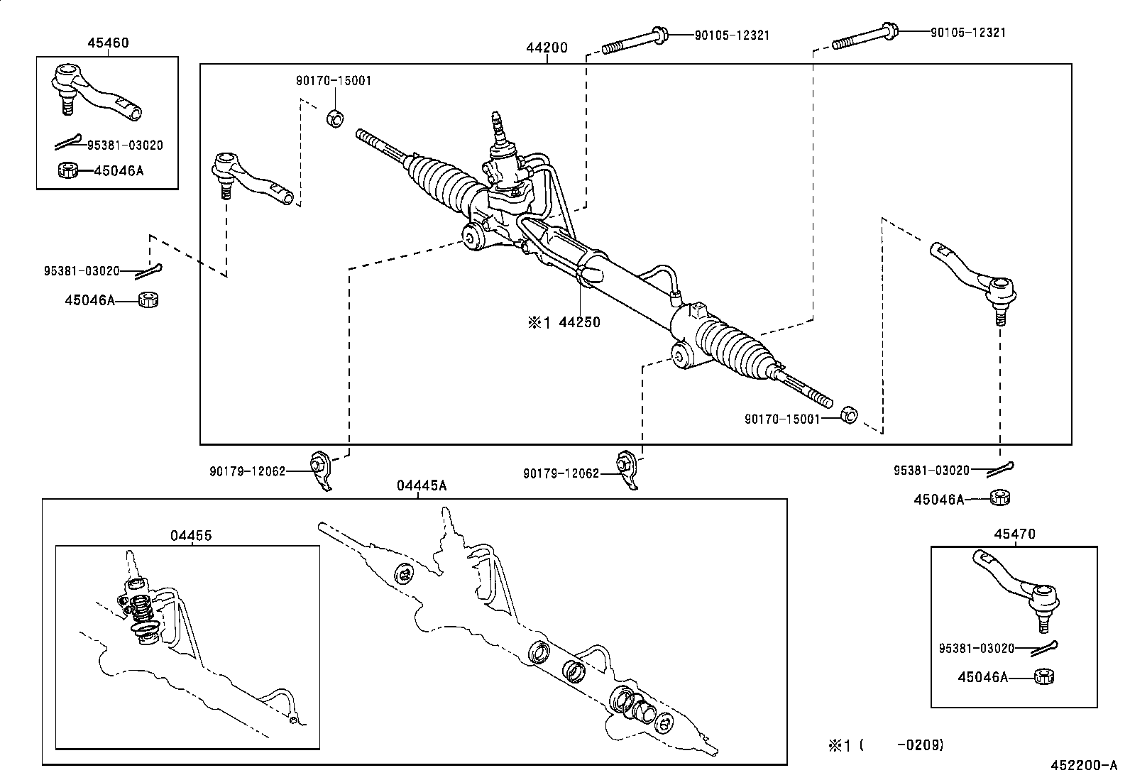44250-28410 GEAR ASSY, POWER STEERING(FOR RACK & PINION) product image