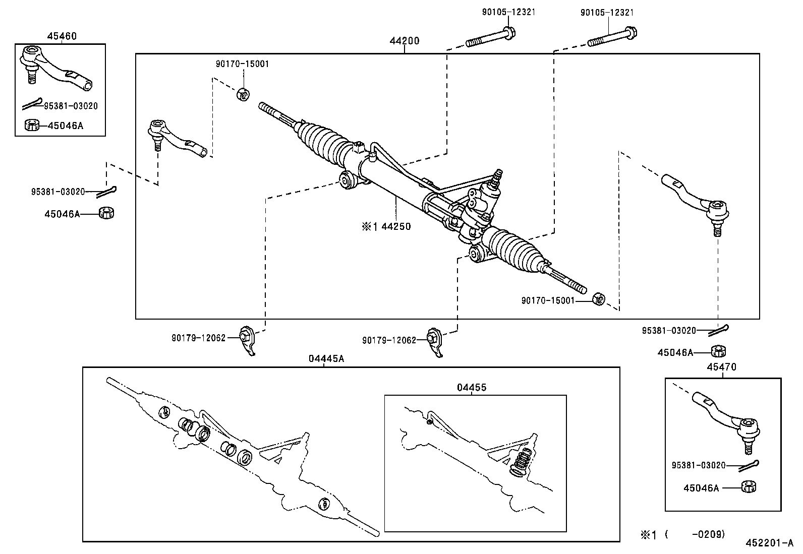 44250-28410 GEAR ASSY, POWER STEERING(FOR RACK & PINION) product image
