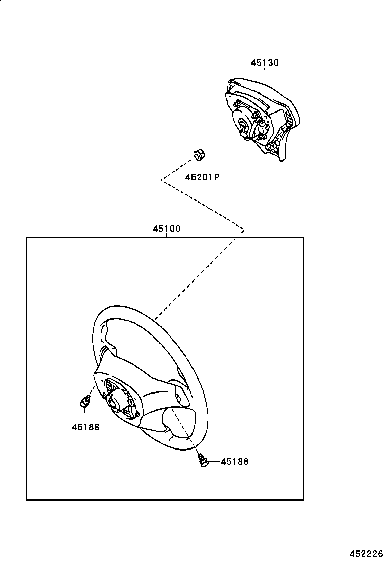 45130-53030-C0 BUTTON ASSY, HORN product image