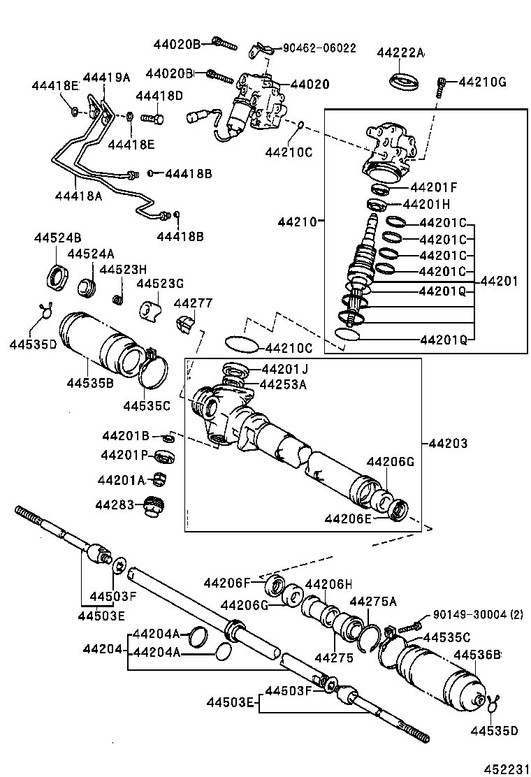 04445-24030 GASKET KIT, POWER STEERING GEAR(FOR RACK & PINION) product image