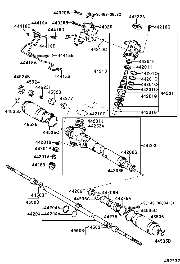 04445-24040 GASKET KIT, POWER STEERING GEAR(FOR RACK & PINION) product image