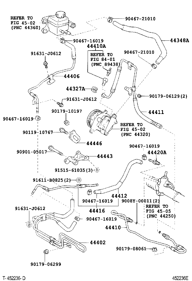 44348-07030 HOSE, OIL RESERVOIR TO PUMP, NO.1 product image