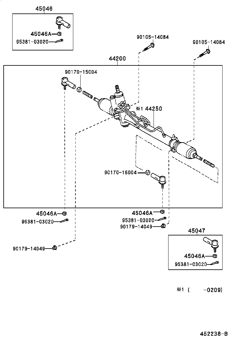 44205-33030 BUSH SUB-ASSY, POWER STEERING RACK product image