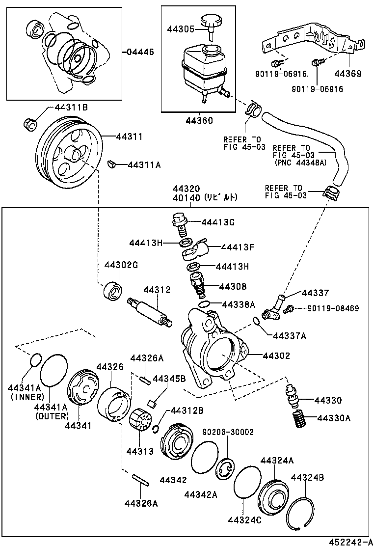 44390-32010 BRACKET, OIL RESERVOIR, NO.1 product image