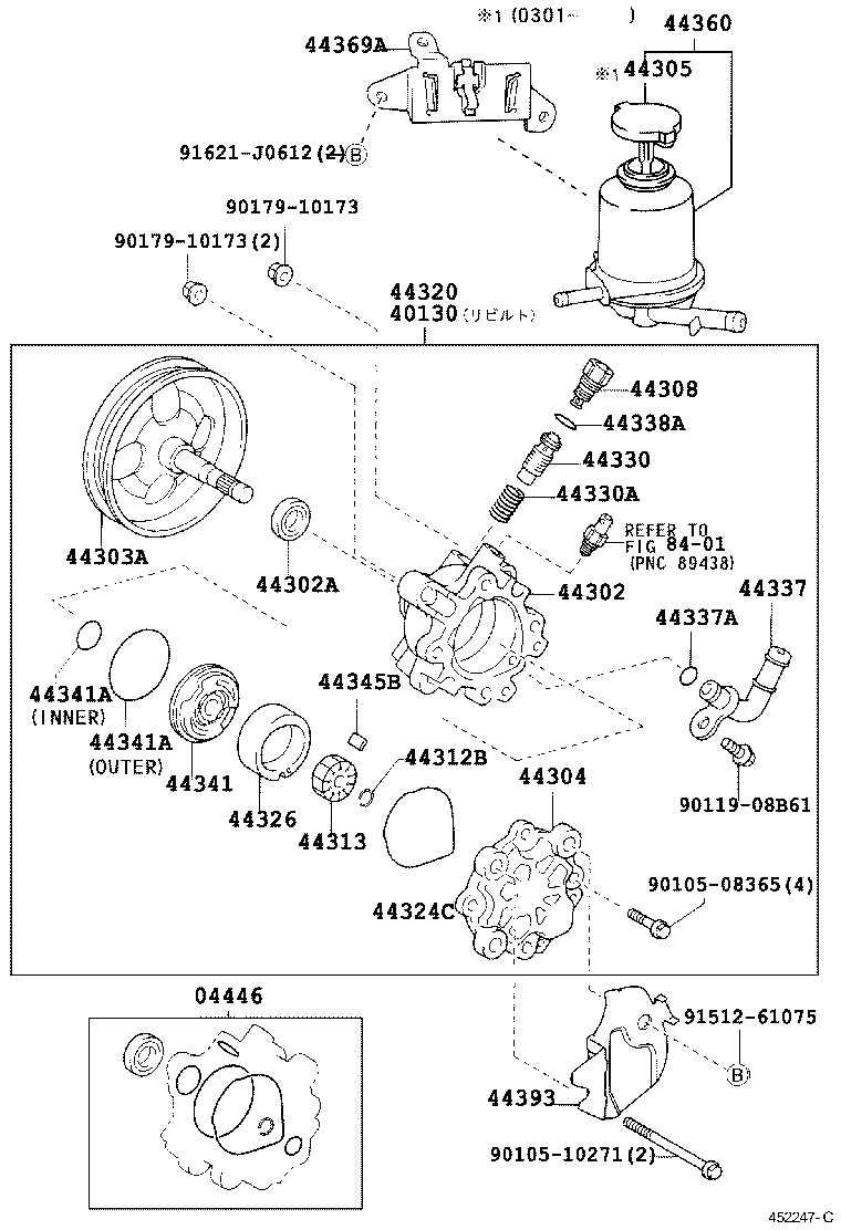 40130-42080 PUMP ASSY,VANE REBUILT product image