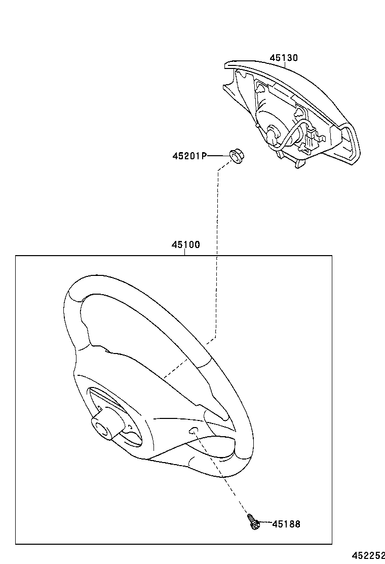 45107-42010 WIRE SUB-ASSY, HORN BUTTON product image