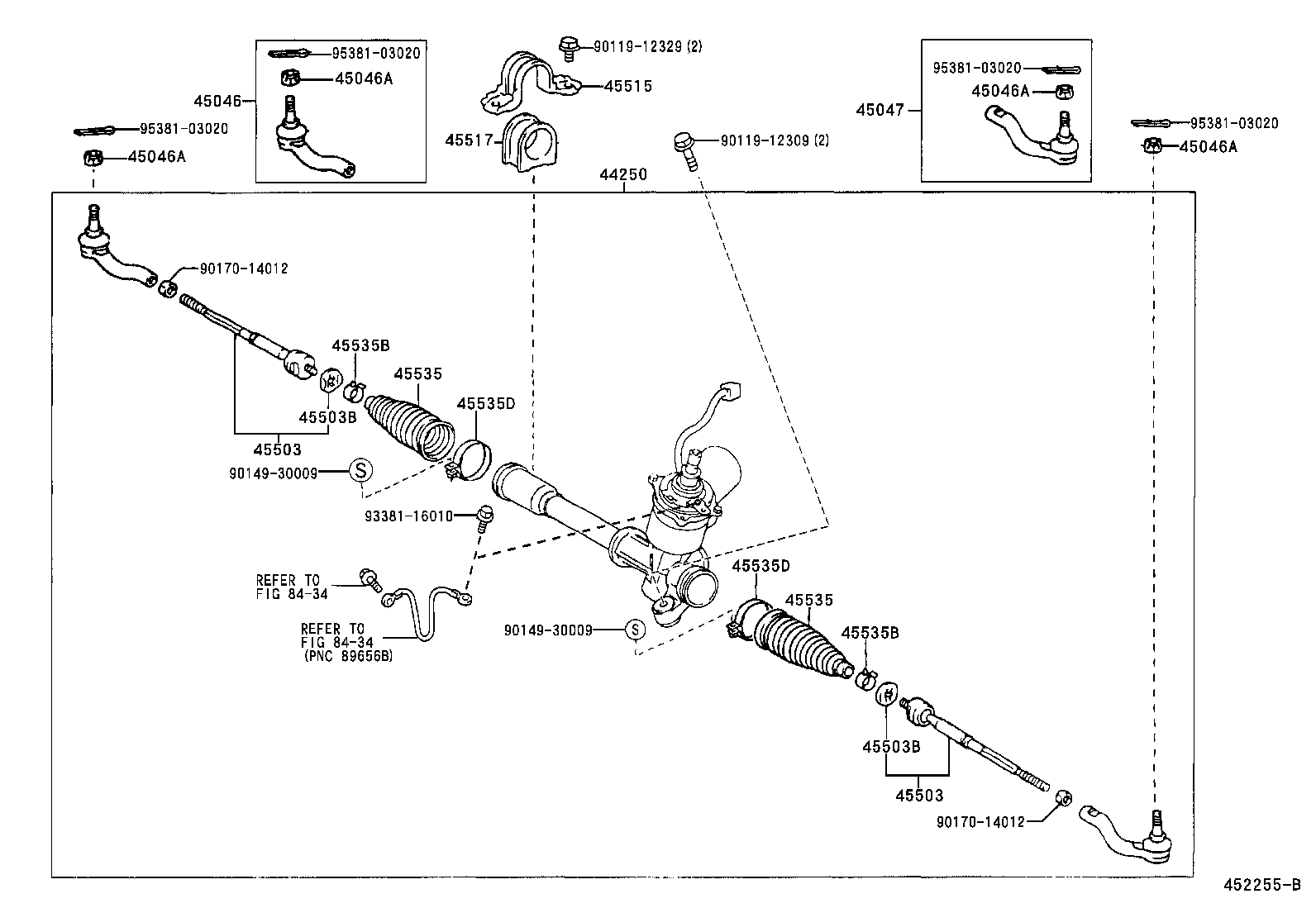 Toyota 45046-49115 END SUB-ASSY, TIE ROD, RH