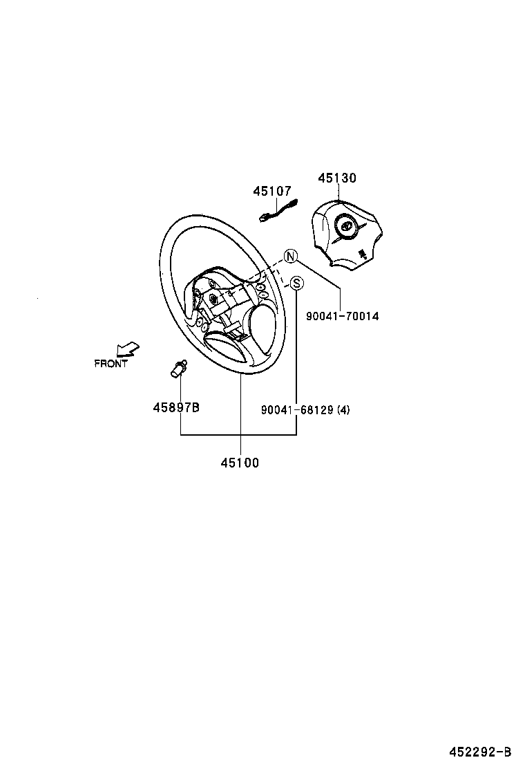 45107-97401 WIRE SUB-ASSY, HORN BUTTON product image
