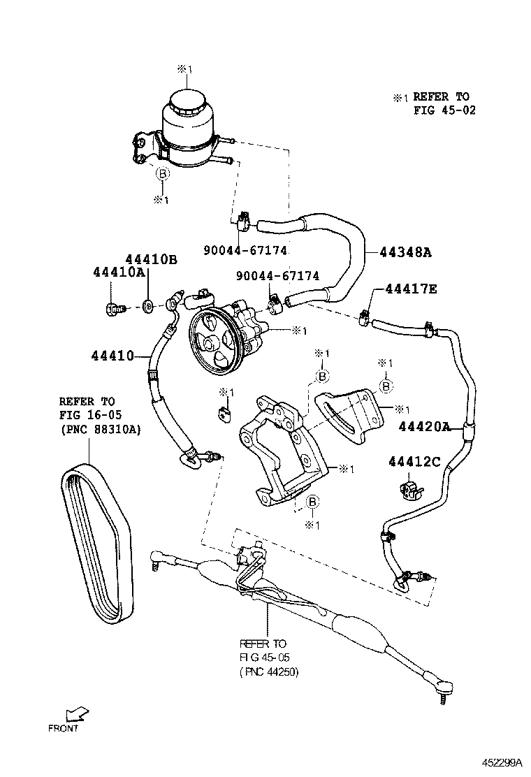 44348-87406 HOSE, OIL RESERVOIR TO PUMP, NO.1 product image