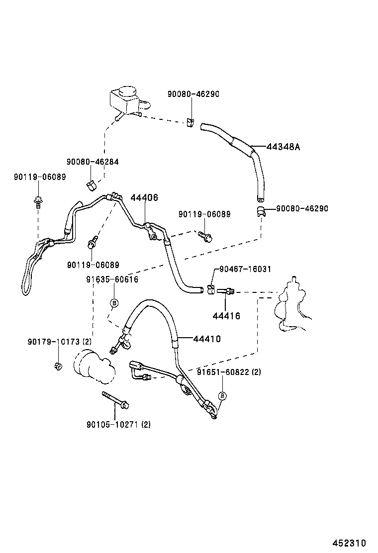 44381-20050 BRACKET, POWER STEERING IDLE PULLEY product image