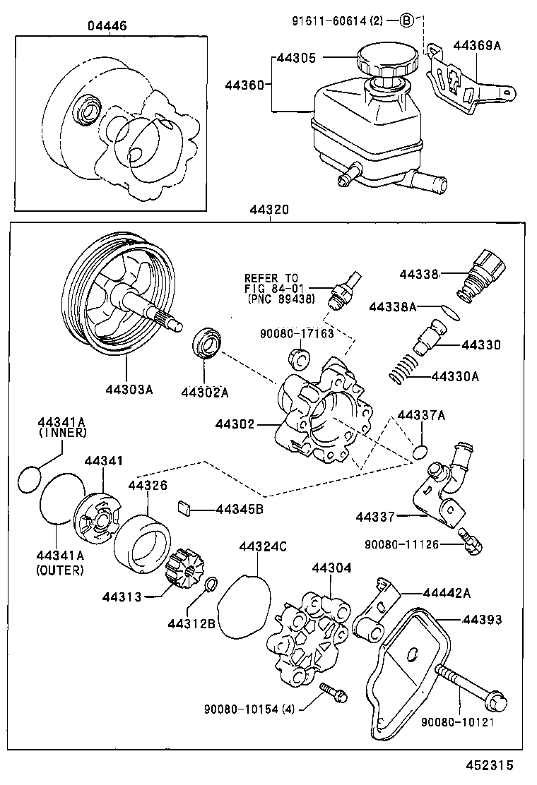 44337-05010 UNION, POWER STEERING SUCTION PORT product image