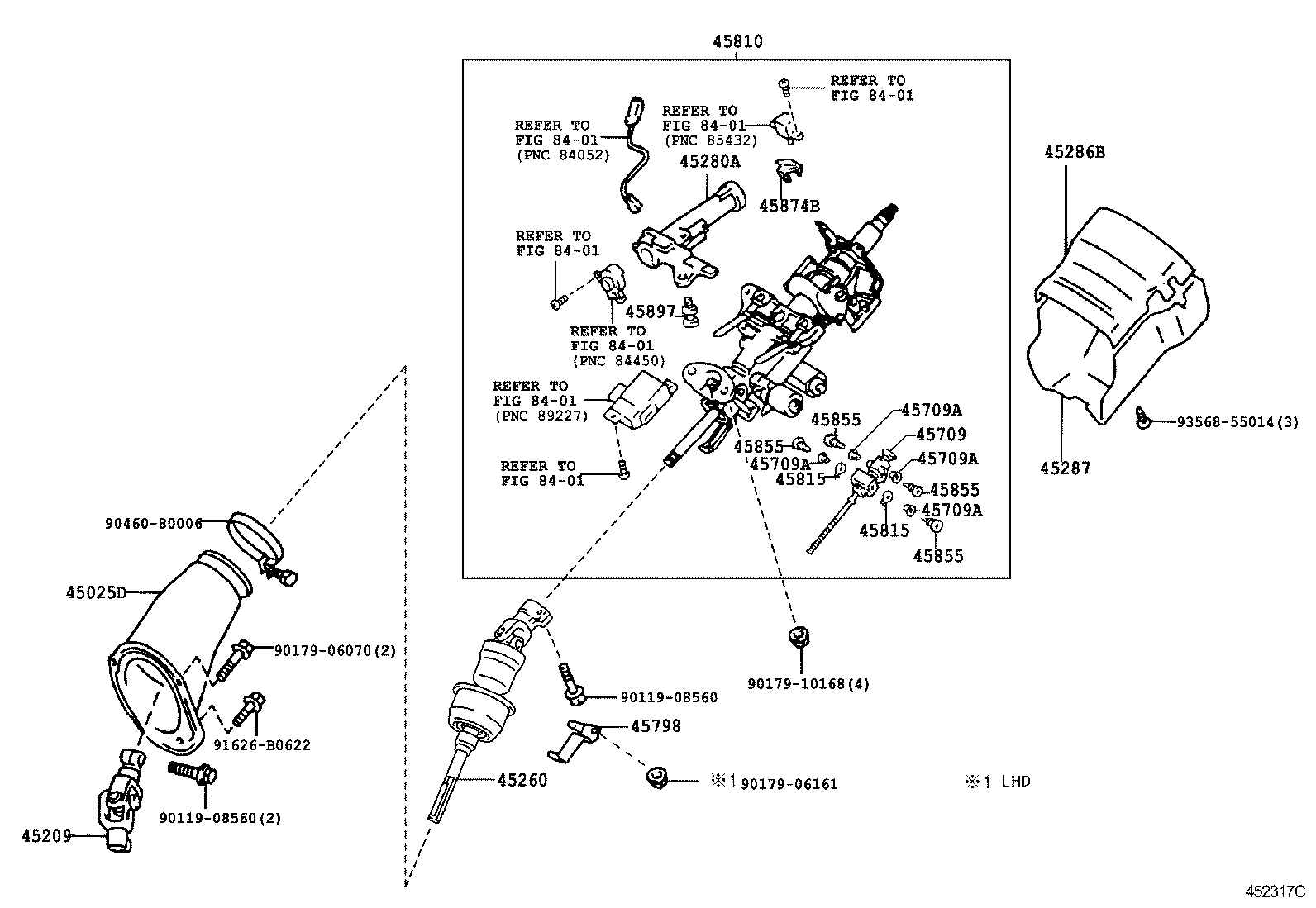 45260-30090 SHAFT ASSY, STEERING INTERMEDIATE, NO.2 product image