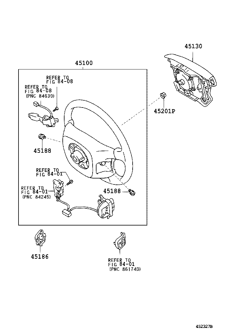 45130-50210-B0 BUTTON ASSY, HORN product image