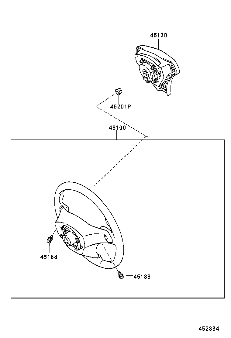 45100-2B741-C2 WHEEL ASSY, STEERING product image