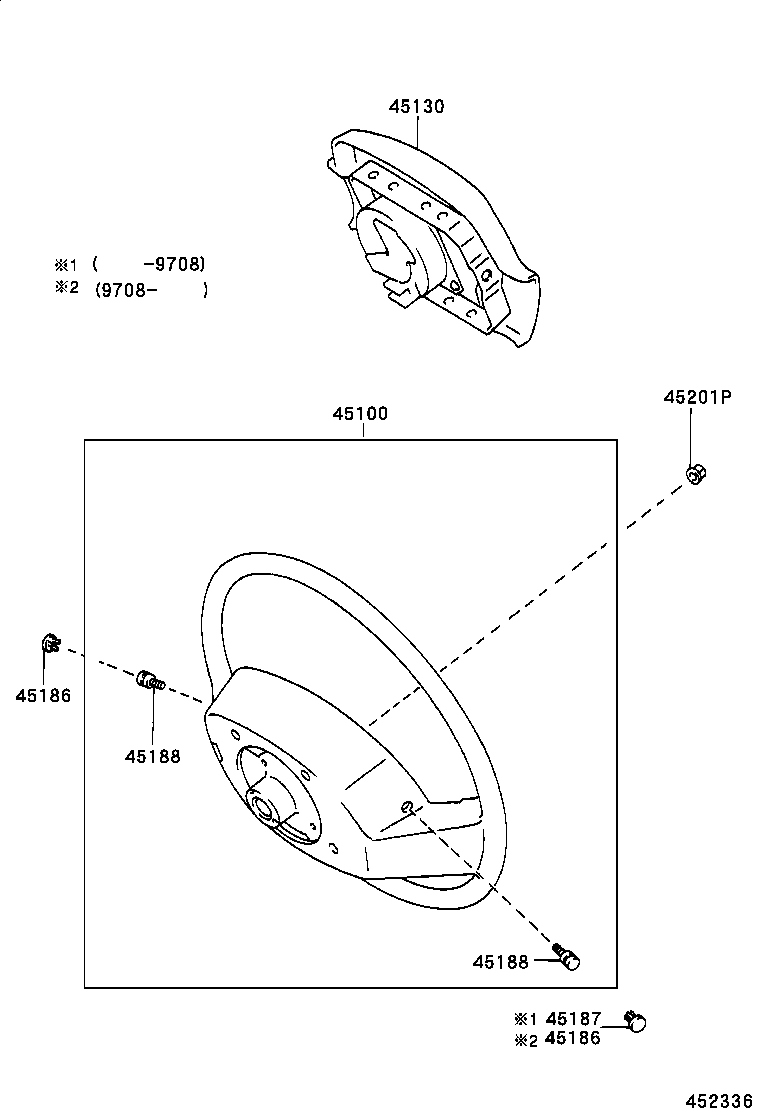 45186-35010-C0 COVER, STEERING WHEEL, LOWER NO.2 product image