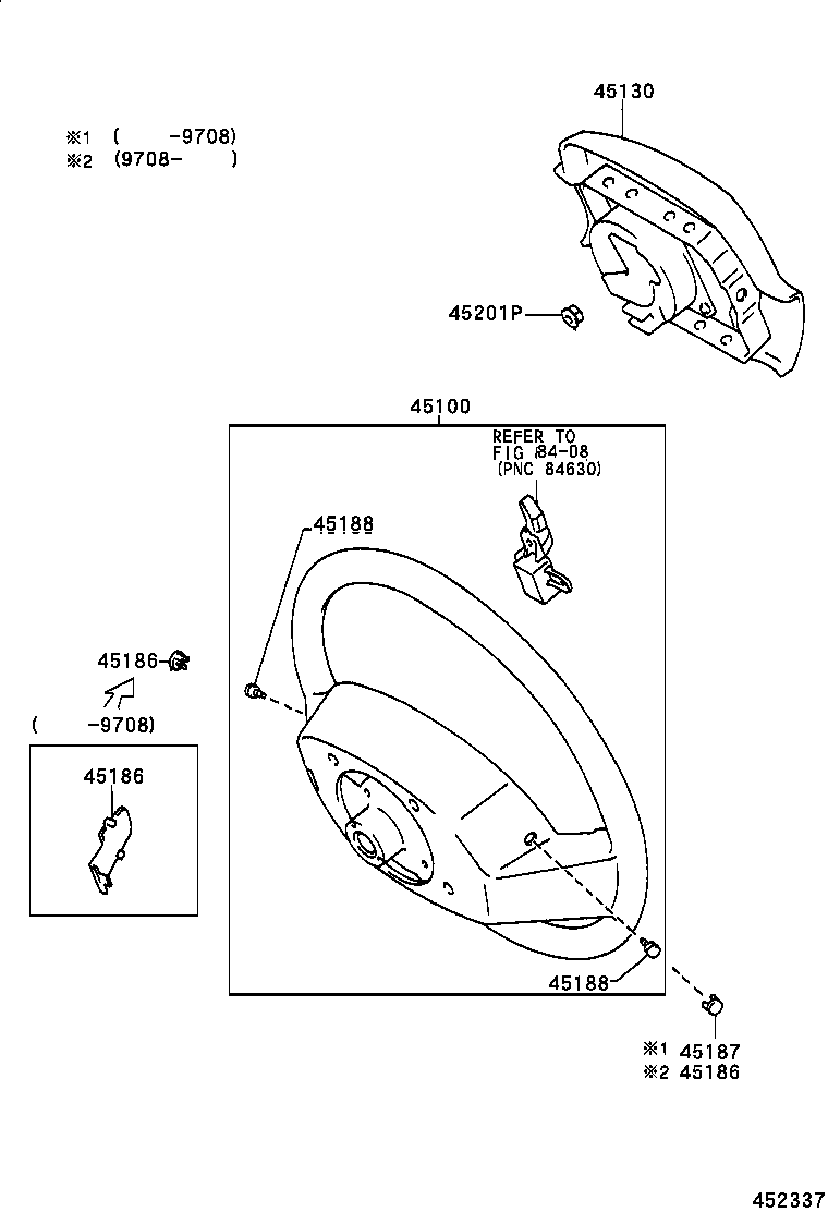 45186-35010-C0 COVER, STEERING WHEEL, LOWER NO.2 product image