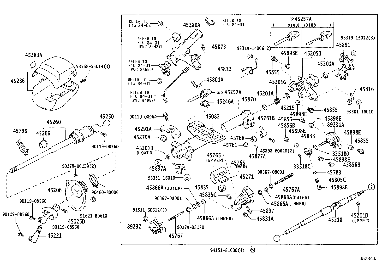 45286-50940-C0 COVER, STEERING COLUMN product image