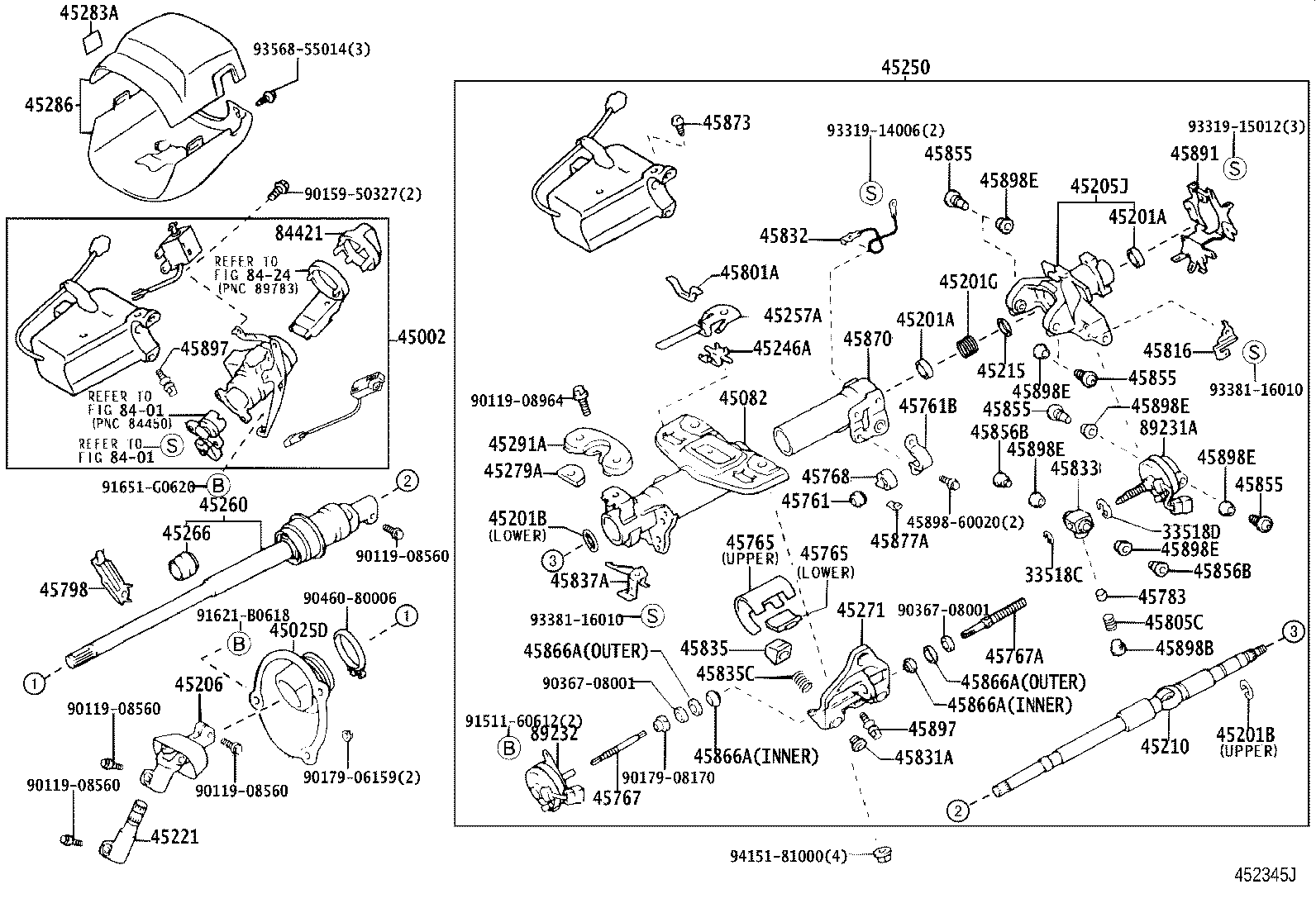 45286-50940-C0 COVER, STEERING COLUMN product image