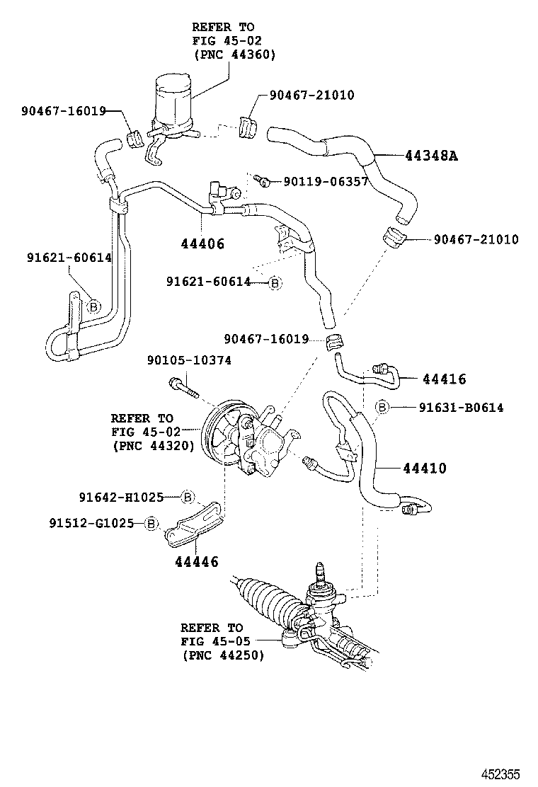 44348-02041 HOSE, OIL RESERVOIR TO PUMP, NO.1 product image