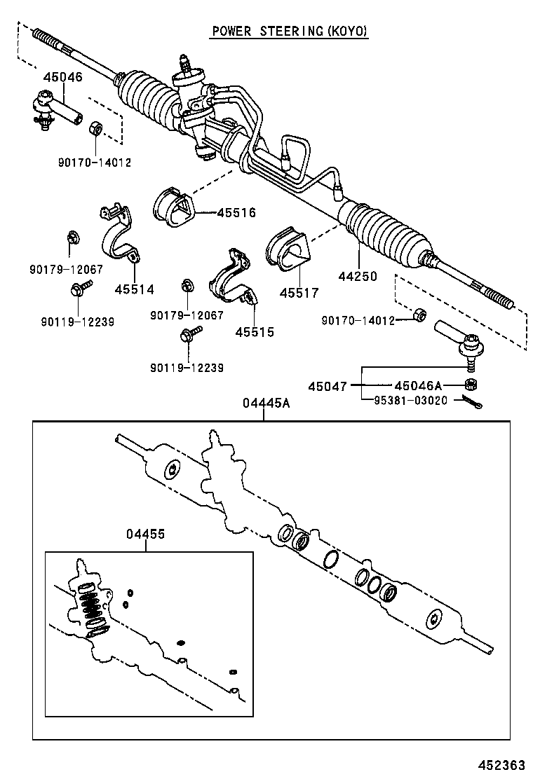 44201-12420 VALVE SUB-ASSY, POWER STEERING CONTROL product image