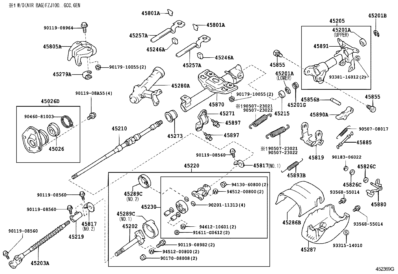 45209-60130 YOKE SUB-ASSY, STEERING SLIDING product image